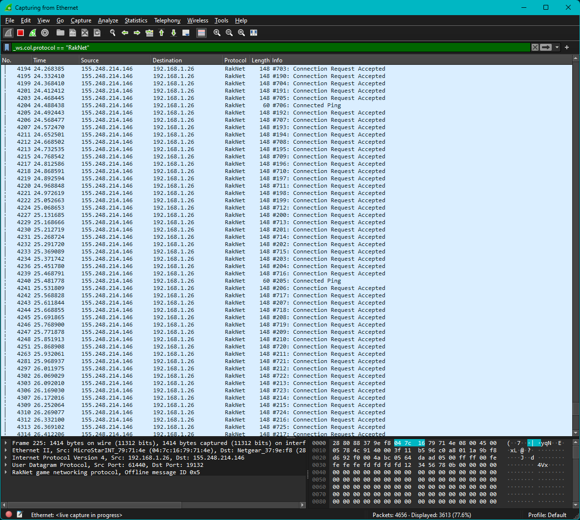 Wireshark Reproduction Attempt